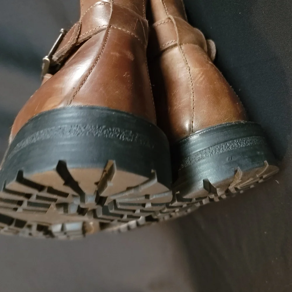 EAGLE‎ MOUNTAIN Brown Leather High Top Pull On Boots 10